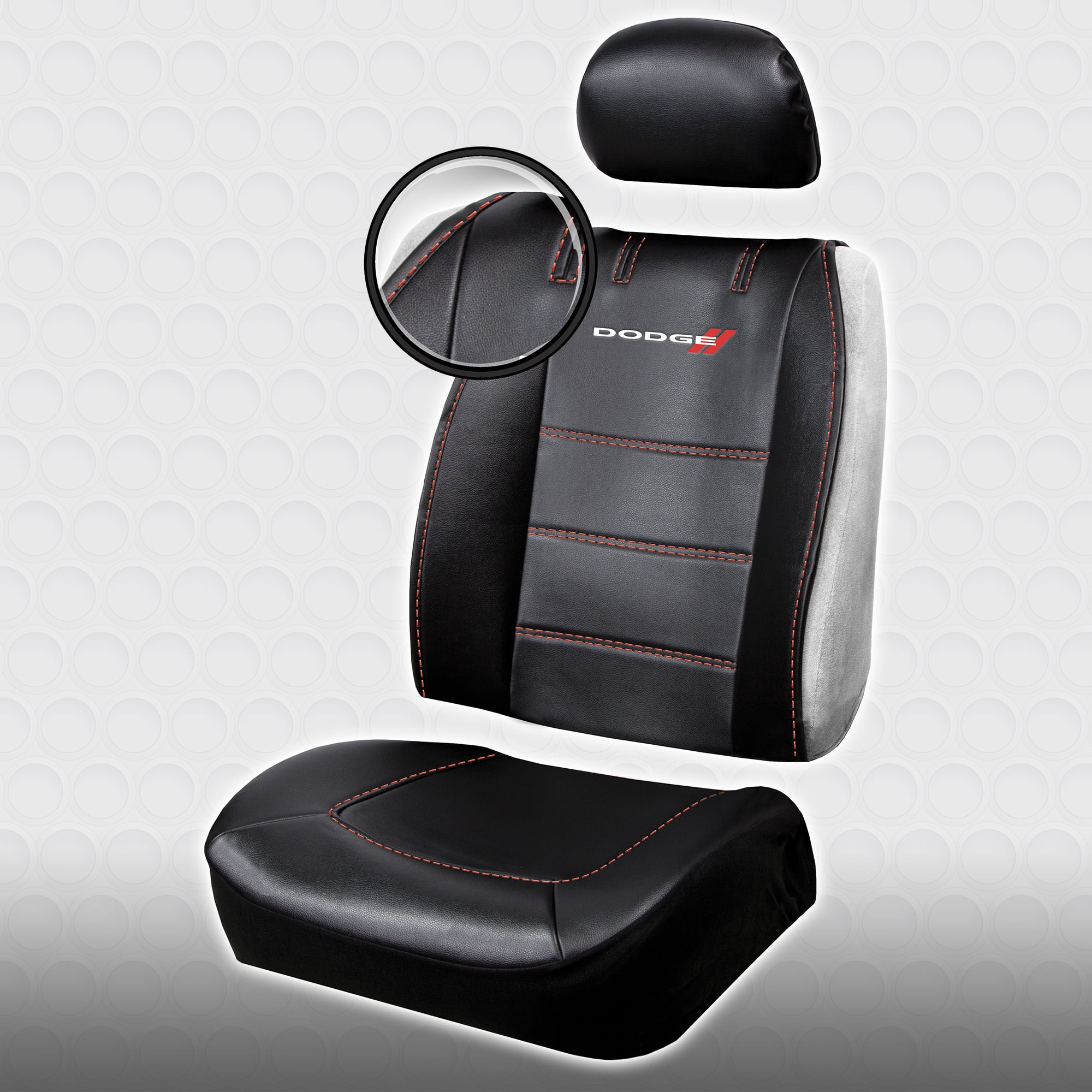 Plasticolor Dodge Deluxe Black Vinyl Universal Fit Automotive Seat Cover, 1 Pack