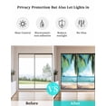 thumbnail image 4 of Window Privacy Film Summer Beach Stained Glass Window Film Decorative Sun Block Window Cover Ocean Tropical Palm Tree Seaside Landscape Window Clings Static Adhesive Sticker for Bathroom 23.6"x59", 4 of 7