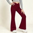 thumbnail image 4 of YOUYEDIAN Girls Yoga Pants High Waisted Crossover Tummy Control Flare Leggings, 4 of 5