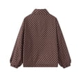 thumbnail image 7 of LumiAtelier Ladies Soft Knit Polka Dot Pullover Half Zip Stand Collar Long Sleeve Windproof Cuff Sweatshirt For Fall Winter Daily Outing, 7 of 7