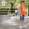 thumbnail image 3 of 36 Pairs Of Yacht & Smith Wholesale Kids Crew Socks, Childrens Cotton Casual Crew Socks Size 4-6 (Gray), 3 of 6