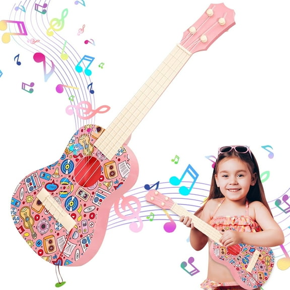 Kids Guitar Toys for 2 3 4 5 6 Years Old Girls Toddlers, Musical Instruments for Girls Toys Ages 4-6, Birthday Gifts Guitar Toys for Girls Age 4 5 6 7 8 9 10 Year Old