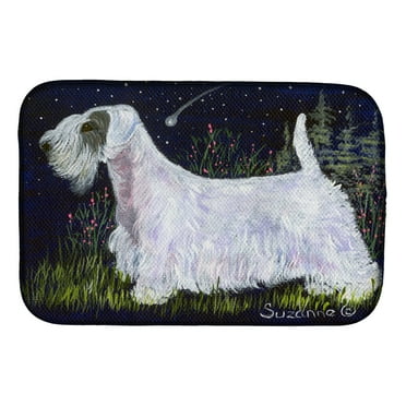 Carolines Treasures SS8145DDM Sealyham Terrier Dish Drying Mat 14 x 21" multicolor