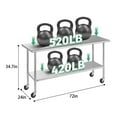 thumbnail image 6 of RSN Trend Stainless Steel Table for Prep & Work 24 x 72 Inches with Caster Wheels, NSF Commercial Heavy Duty Table with Undershelf and Galvanized Legs for Restaurant, Home and Hotel, 6 of 7