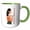 Green/White, variant on 3drose, Inspirational Quotes for Women Fearless, 11oz Two-tone Blue Mug