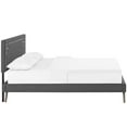 thumbnail image 3 of Modway Ruthie Queen Fabric Platform Bed with Round Splayed Legs in Gray, 3 of 6