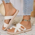 thumbnail image 4 of Womens Platform Mesh Flip Flops Athletic Breathable Walking Flat Slip on Sandals Beach Summer Casual Slippers, 4 of 7