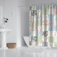 thumbnail image 2 of Pioneer Flower Floral Print Pattern Shower Curtain 72"x84", Bathroom Decorative Shower Curtain Set with 12 Hooks, Waterproof Washable, 2 of 6