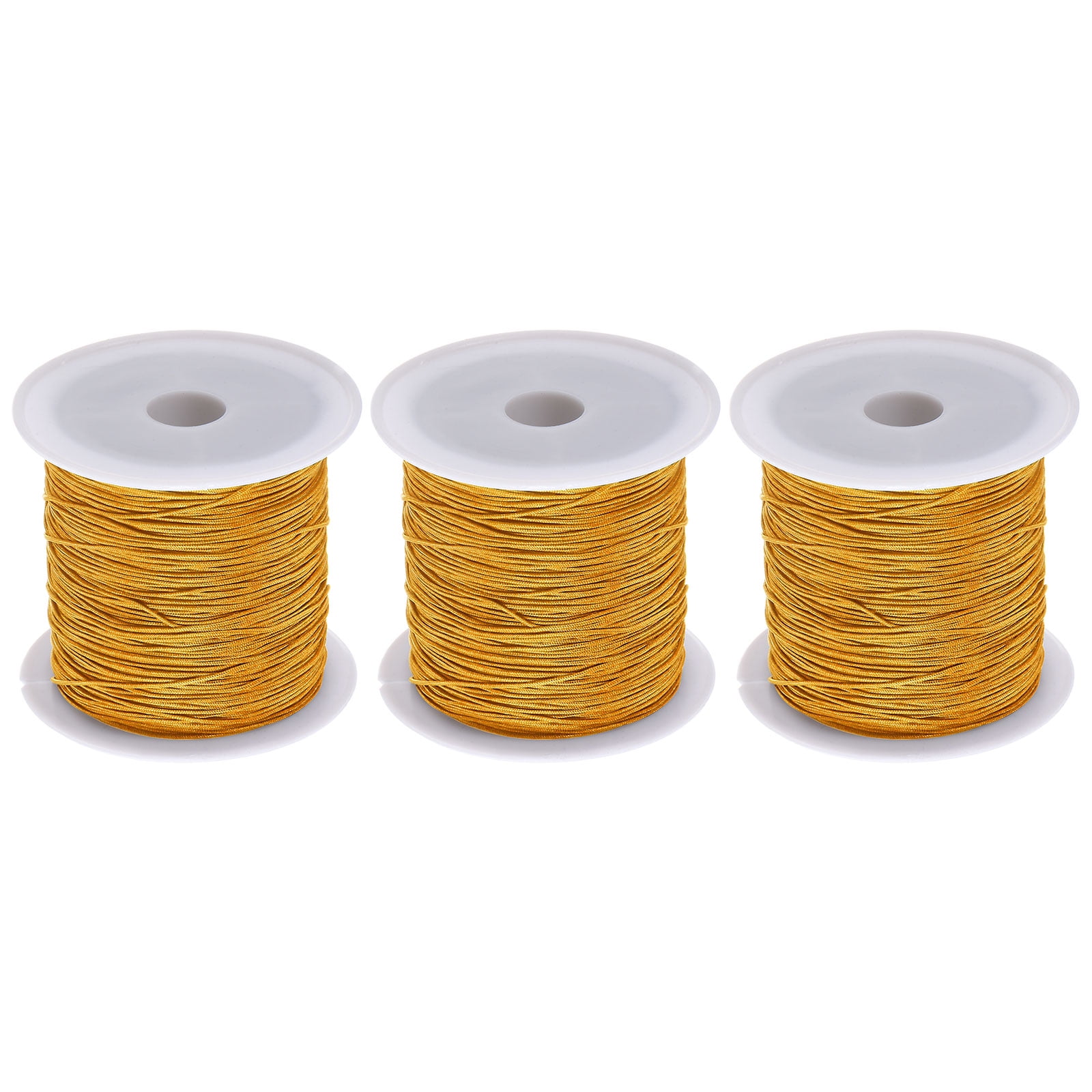 3 Rolls Nylon Beading Thread Knotting Cord 0.6mm 50 Yards Braided Nylon