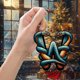 thumbnail image 2 of Colgante de Árbol de Navidad Acrílico 2D | Adorno Decorativo con Iniciales de 26 Letras | Regalo Colgante de Doble Cara para Decoración de Fiestas Familiares y Decoración de Coches, 2 of 5