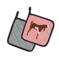 thumbnail image 2 of Caroline's Treasures Jamnapari Goat Pink Check Pair of Pot Holders, 2 of 3