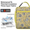 thumbnail image 2 of Floral Insulated Lunch Box Men Reusable Lunch Tote Bag with Side Pocket Portable Lunch Bag Work Camping, 2 of 6