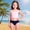 Navy, variant on Girls Swimwear Cute Solid Triangle Swim Bottom with Irregular Side Design Light Green 3-4 Years