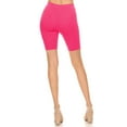 thumbnail image 4 of MOA COLLECTION Women's Solid Biker Shorts High-Waist Stretch Workout Pants, 4 of 4