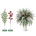 thumbnail image 2 of TIELUTT Branches Aiguilles de Baies Rouges avec Houx pour Fleurs Extérieures Fleurs Tropicales Fleurs Extérieures Fleurs Suspendues Extérieures Fleurs d'Été, 2 of 4