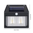 thumbnail image 3 of Solar Wall Light, Outdoor Sconce with Dusk to Dawn and Motion Sensor, Ip65 Waterproof Led, Wireless Solar Powered for Porch, Fence, and Garden Security Lighting,Vsgery, 3 of 8