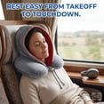 thumbnail image 3 of Sealy Gel Infused  Memory Foam Travel Pillow, Gray and Red, 3 of 8