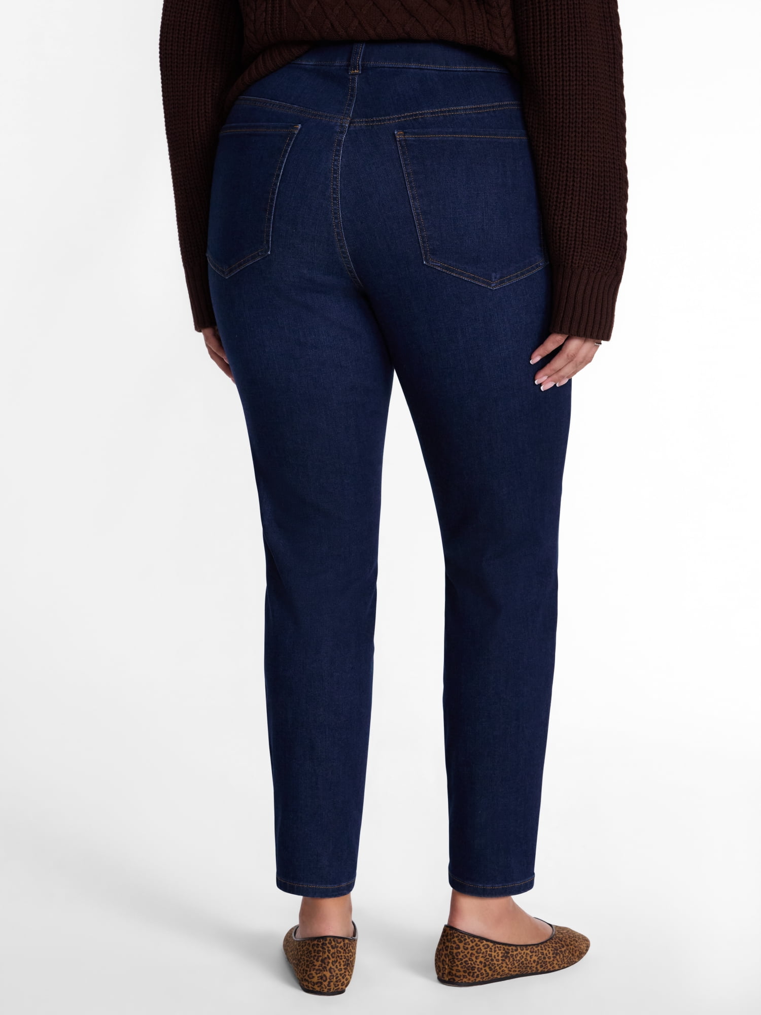 Terra & Sky Women's Plus Signature Mid Rise Pull On Skinny Jeggings, Sizes 0X-5X