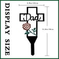 thumbnail image 2 of WSBArt Metal Cross Garden Stake Grave Cemetery Decorations, Cemetery Memorial Cross Stake for Dad Mom, Metal Cross Yard Stake Grave Markers, Memorial Signs Marker for Graves, 2 of 8