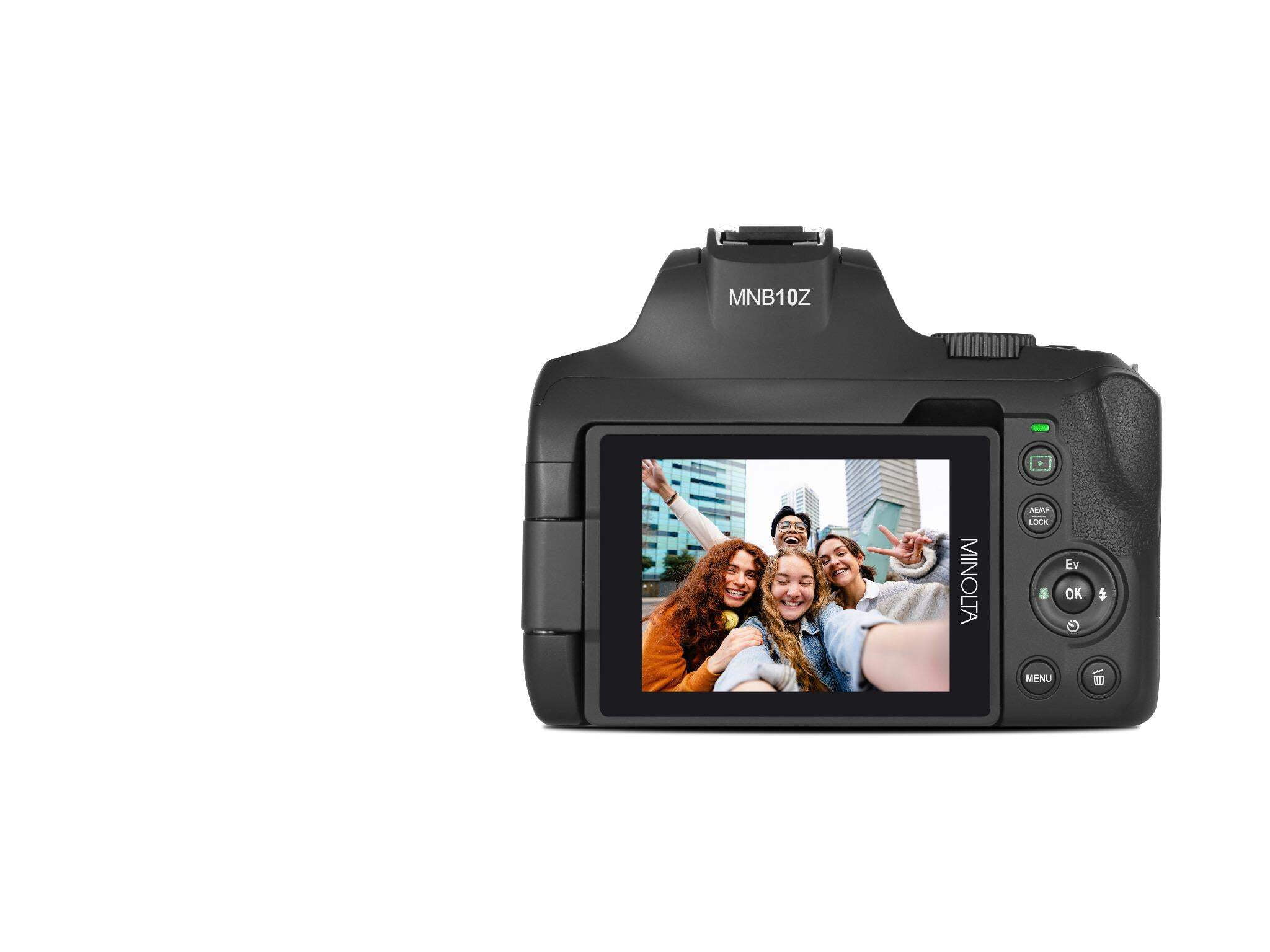 Minolta MNB10Z-BK-N MNB10Z 64 MP 4K Ultra HD Bridge Camera with 10x Optical Zoom - Black - No Memory Card