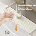 thumbnail image 2 of Faucet Mat for Kitchen Sink, 2024 New Kitchen Sink Splash Guard Silicone Draining Mat Fast Drying Stone Sink Tray, Sink Protectors Dish Soap Sponge Holder for Kitchen Bathroom Sink (Yellow, Large), 2 of 5