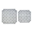 thumbnail image 2 of HomeRoots 516351 27.25 x 1 x 27.25 in. Grey Solid Wood Wall Decor - Set of 2, 2 of 5
