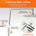 thumbnail image 3 of Matework Adjustable Shower Extension Arm - 16 Inch, Polished Chrome, Universal Thread, Flexible Height & Angle, 3 of 8