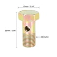 thumbnail image 3 of Unique Bargains 4 Sets M10x1.0mm Car Metric Thread Banjo Bolts Brake Fitting Adapter with M10 Washers, 3 of 6