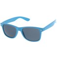 thumbnail image 2 of Retro Wide Temples Neutral-Colored Lens Horn Rimmed Sunglasses 55mm (Light-Blue / Smoke), 2 of 4