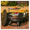 thumbnail image 2 of 36 Inch with 2 Cooking Grills,Outdoor Wood Burning BBQ Firepit with Lid, 3-in-1 Outdoor for Backyard Deck Patio Picnic(Black), 2 of 6