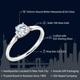 thumbnail image 2 of Gem Stone King 925 Sterling Silver and 10K Rose Gold White Moissanite Solitaire Engagement Ring for Women (0.50 Cttw, Gemstone, Round 5MM, Available in Size 5, 6, 7, 8, 9), 2 of 5