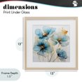 thumbnail image 4 of Stupell Industries Contemporary Sapphire and Gold Florals Birch Framed Print Under Glass, 13 x 13, by Creative Studio, 4 of 8
