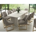 thumbnail image 4 of SEYNAR Modern Velvet Dining Chairs Set of 2, Upholstered Kitchen Side Chairs Accent Chairs for Living Room with Metal Frame（Grey）, 4 of 5
