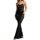 thumbnail image 1 of Las mujeres de espaguetis vestido de la correa de color sólido Sexy ver a través de la espalda sin mangas Bodycon vestido de verano Nituyy Vestido de tirantes finos para mujer, 1 of 5