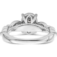 thumbnail image 5 of 14K White Gold Lab Grown Diamond Si1/Si2, G H I, Cluster Ring (Size 7) Made In India rm8822e-060-wlg, 5 of 5