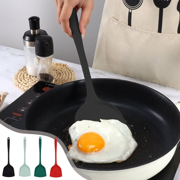 Espátula de silicona antiadherente, resistente al calor, fácil de limpiar, cuatro colores, esencial para la cocina, utensilio versátil, apto para lavavajillas, ayudante de cocina. Blaxill