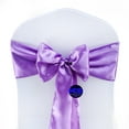 thumbnail image 2 of MDS Pack of 10 satin Chair Sashes Bow for Wedding and Events Supplies Party -lavender, 2 of 7
