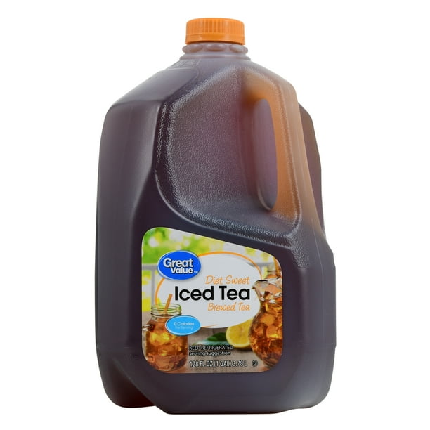 Great Value Diet Sweet Brewed Iced Tea, 128 Fl Oz Bottle