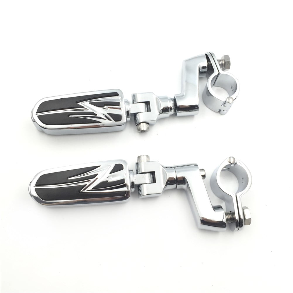 HTTMOTOR 1" ENGINE GUARDS Flame Foot Pegs Clamps For Harley Sportster 883 1340 XL1200
