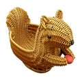 thumbnail image 1 of EeaseMX Cesta creativa con forma de animal, cesta de ratán sintético, adorable frutero, adorable panera, plato duradero para aperitivos, ideal para fiestas en casa, salas de estar y tiendas (talla L), 1 of 7
