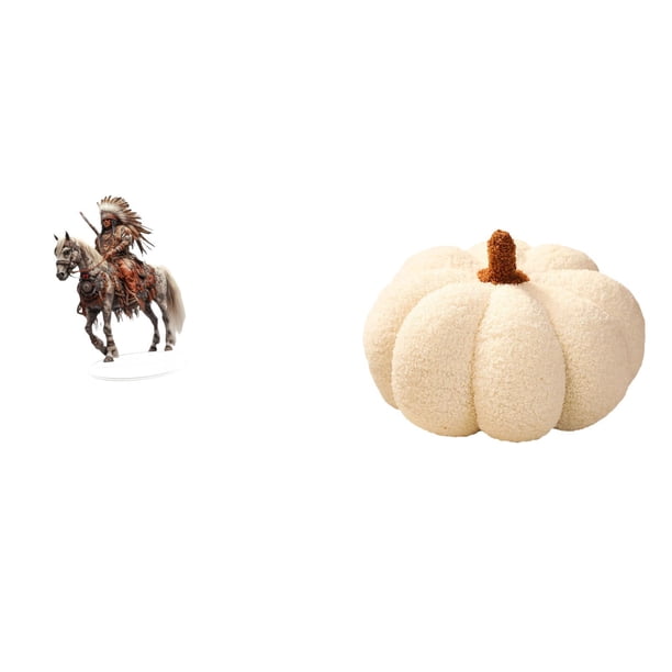 Letrero de escritorio Home Knight,Adorno de caballero acrílico 2D para estantería de manualidades,Almohadas de calabaza de Halloween,Almohadas de calabaza de Halloween Decoración del hogar
