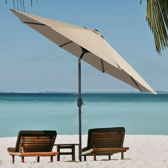 double-sided patio umbrella with base MAISON ARTS 13ft Double-Sided Outdoor Umbrella, 2-Tier Vented Market Umbrella with Colored Lights and Base