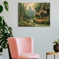 thumbnail image 3 of YILUYINQING Elephants Jungle Stream Canvas Wall Art Home Decor 16x12in, 3 of 6