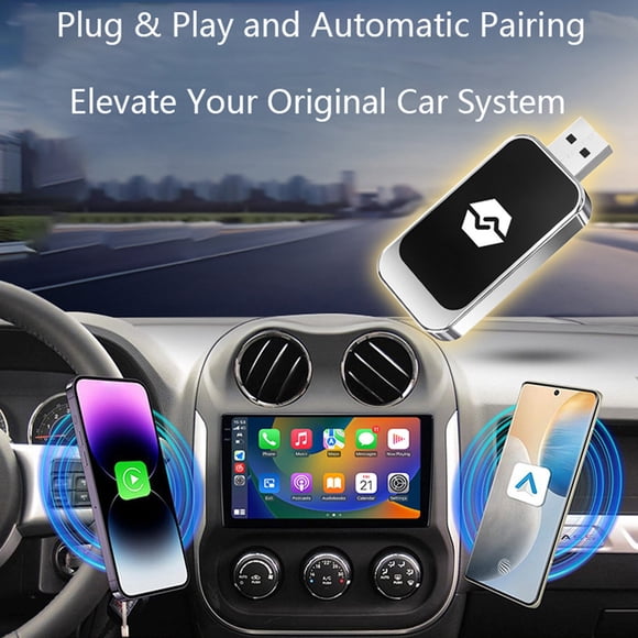 BotaniNest Wireless Carplay Adapter For Phone Wired To Wireless CarPlay Carplay Wireless Adapter For IPhone 9 Above Stable Fast Connection Low Latency Fits Many Cars