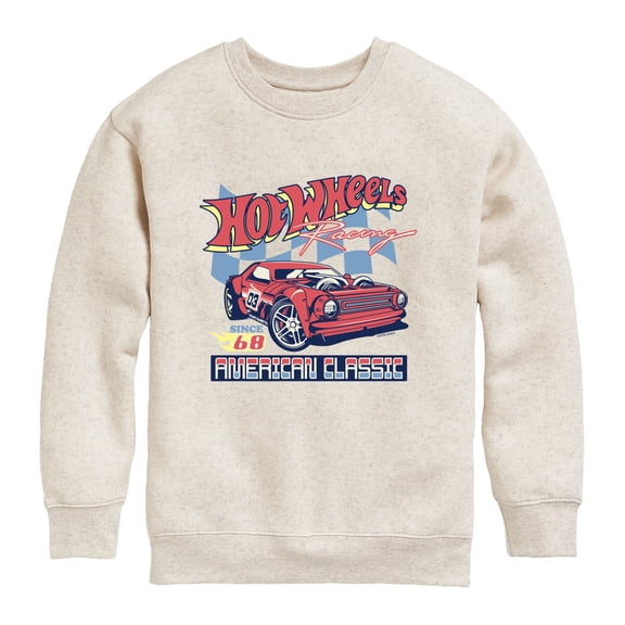 Hot Wheels - American Classic - Youth Boys Crew Fleece Sweatshirt