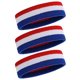 thumbnail image 1 of Diademas deportivas para hombres y mujeres - 3 unidades. Diademas deportivas de algodón con tejido de rizo que absorbe la humedad., 1 of 5