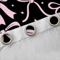 thumbnail image 4 of Feelyou Stars Bowknot Black Out Curtains, Black Pink Curtains Pack of 2 (42x63 Each), 4 of 6