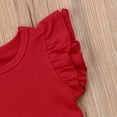 thumbnail image 5 of EYIIYE Baby Girl Ruffle Sleeve T-Shirt Top Basic Tee Summer Outfit, 5 of 5