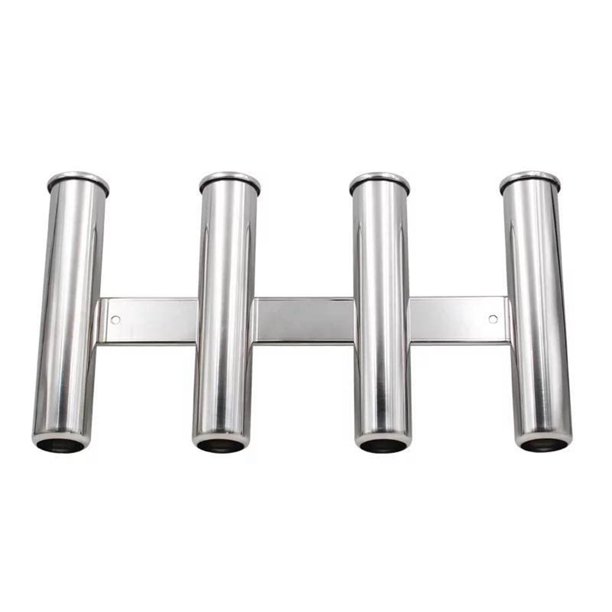 4 Tubes Rod Holder Stainless Steel Boat Fishing Rod Rack Holder Pole Tube Mount Socket Marine