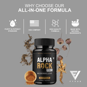 (5 Pack) Alpha Rock Pro Pills, Alpha Rock Performance Supplement (300 Capsules)